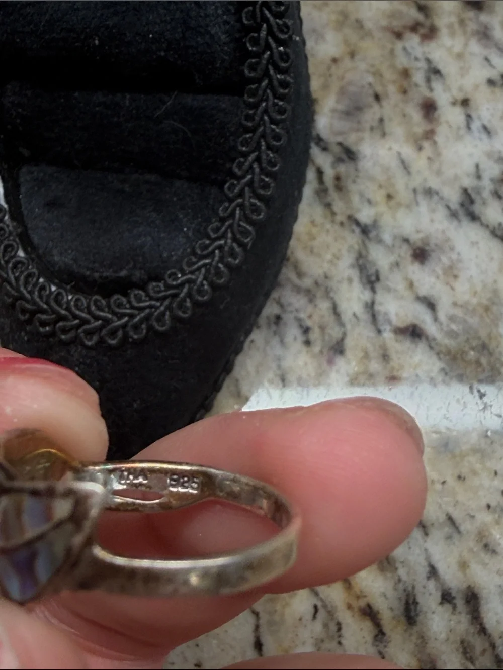 925 Silver unique ring size 5